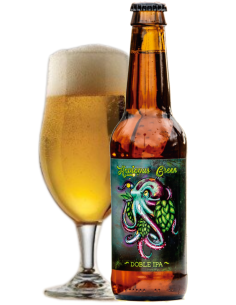 botella 33cl de cerveza de marca BELECKER - HOPTOPUS GREEN, stilo Doble IPA 2