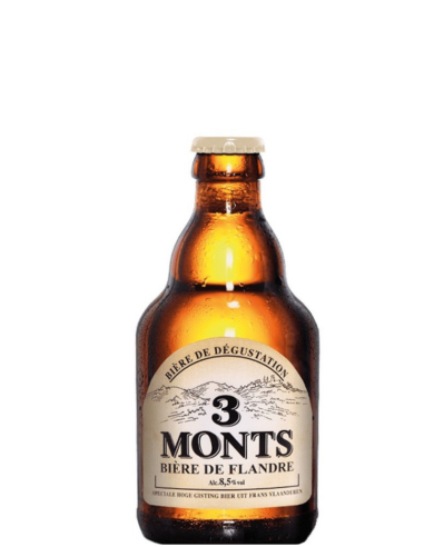 33cl bottle of beer brand 3 monts , stilo belgian strong pale ale