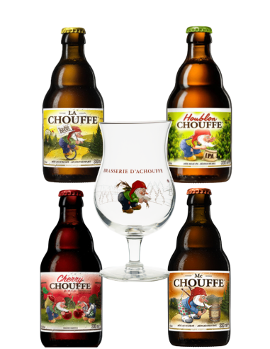 CHOUFFE  - DISCOVERY PACK - 4x33CL + 1Copa Snifter