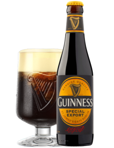 botella 33cl de cerveza de marca GUINNESS - SPECIAL EXPORT, estilo Irish Dry Stout 2