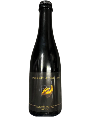 botella 37,5cl de cerveza de marca LA CALAVERA & OVR DOS - DESSERT AFTER SEX, estilo Imported Porter & Stout Aged