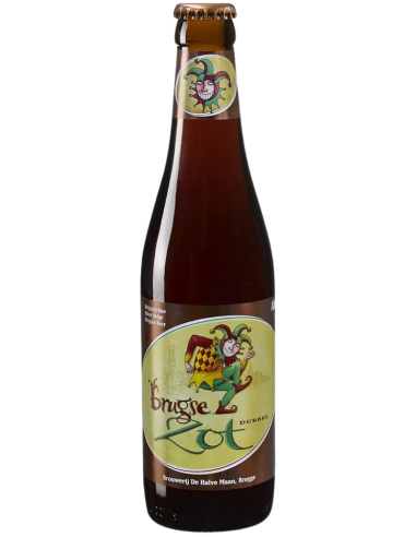 botella 33cl de cerveza de marca BRUGSE ZOT - DUBBEL , stilo Belgian Dubbel