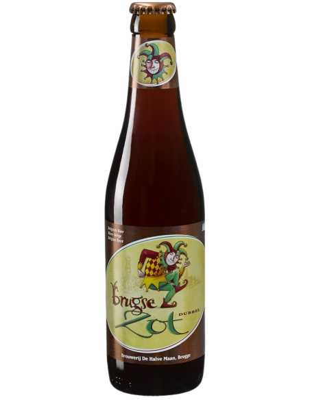 33cl bottle of beer brand BRUGSE ZOT - DUBBEL , Belgian Dubbel style