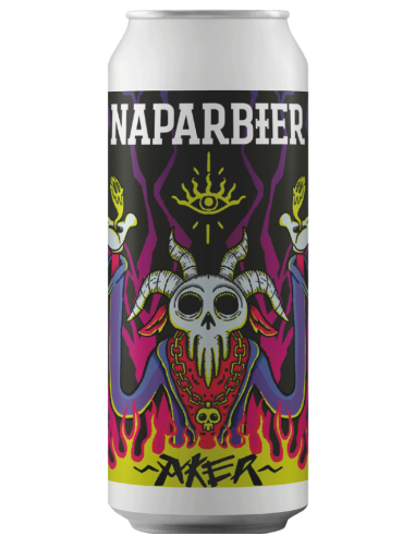 NAPARBIER lata de 44cl de cerveja de marca - AKER MODERM IPA, estilo American IPA