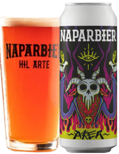NAPARBIER lata de 44cl de cerveja de marca - AKER MODERM IPA, estilo American IPA 2