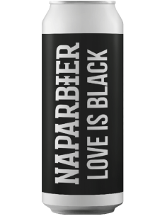 NAPARBIER - LOVE IS BLACK - Schwarzbier Lager Lata 44cl Cons.pref 301124 - Buscador de Cervezas - Brewhouse