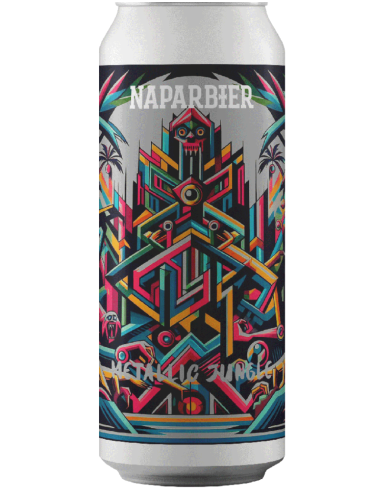 44cl can of beer branded NAPARBIER - METALLIC JUNGLE, est Coast IPA style