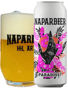 lata 44cl de cerveza de marca NAPARBIER - PARADISE?, estilo Pilsner 2