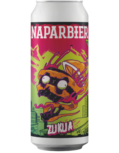 can 44cl of beer branded NAPARBIER - ZUKUA, Hazy Pale Ale style