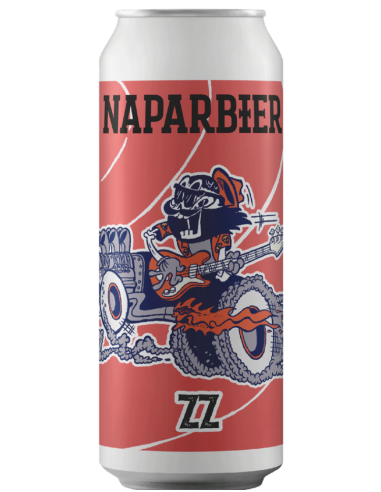 44cl can of beer branded NAPARBIER - ZZ, American Amber Ale style