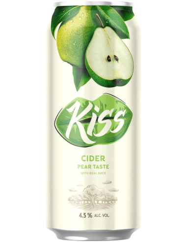 can 50cl of cider brand KISS CIDER - PEAR TASTE ( Pear )