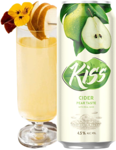 lata 50cl de cidra de marca KISS CIDER - PEAR TASTE ( Pera ) 2