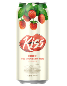 KISS CIDER - WILD STRAWBERRY TASTE ( Fresa ) - Sidra Lata 50cl - Buscador de Cervezas - Brewhouse