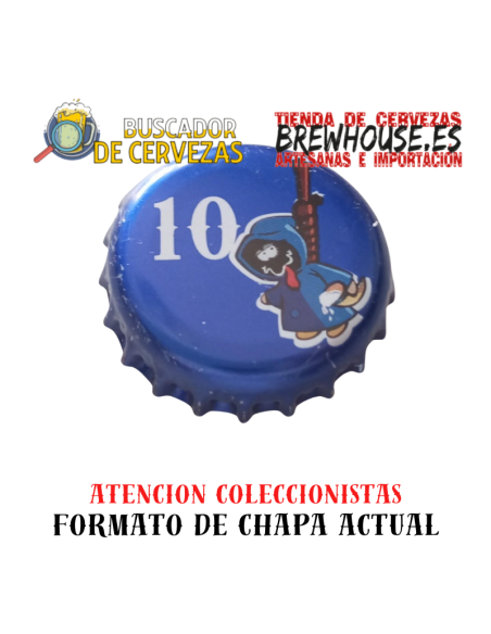 distintivo de garrafa azul com desenho da marca
