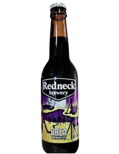 botella 33cl de cerveza de marca REDNECK - BREA, estilo Imperial Stout