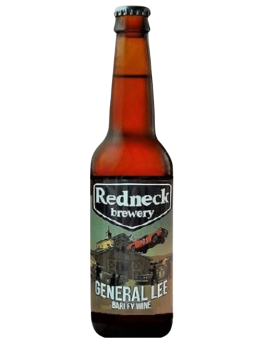 garrafa de 33cl de cerveja da marca REDNECK - GENERAL LEE, estilo Barley Wine