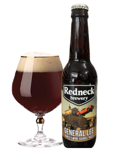 botella 33cl de cerveza de marca REDNECK - GENERAL LEE, estilo Barley Wine Barrel Aged 2