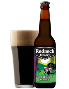botella 33cl de cerveza de marca REDNECK - OPORTO BARREL AGED, estilo Imperial Stout 2
