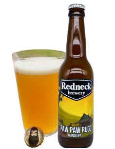botella 33cl de cerveza de marca REDNECK - PAW PAW RUGG , estilo Mango IPA 2