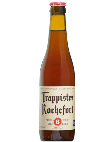 botella 33cl de cerveza de marca ROCHEFORT - 6 TRAPPIST, estilo Belgian Double