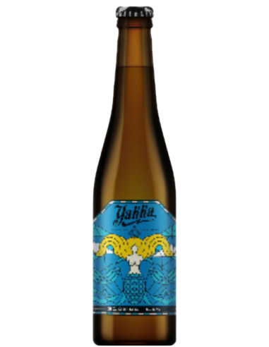 botella 33cl de cerveza de marca YAKKA - BLONDE, estilo Belgian Blond (Sin Gluten)