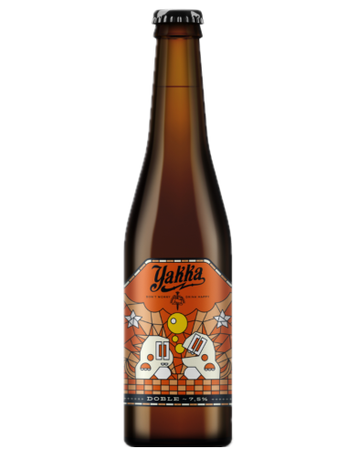 botella 33cl de cerveza de marca YAKKA - DOBLE, estilo Belgian Doble