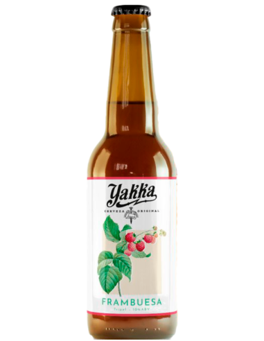 botella 33cl de cerveza de marca YAKKA - FRAMBUESA, estilo Fruit Belgian Triple