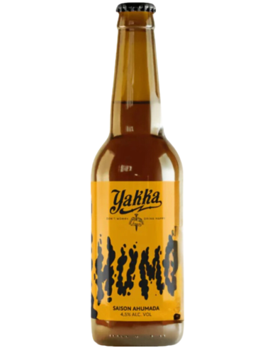 33cl bottle of beer branded YAKKA - SMOKE, Saison Smoked style