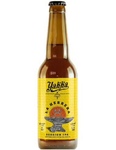 33cl bottle of beer branded YAKKA - LA HERRERA, Session IPA style