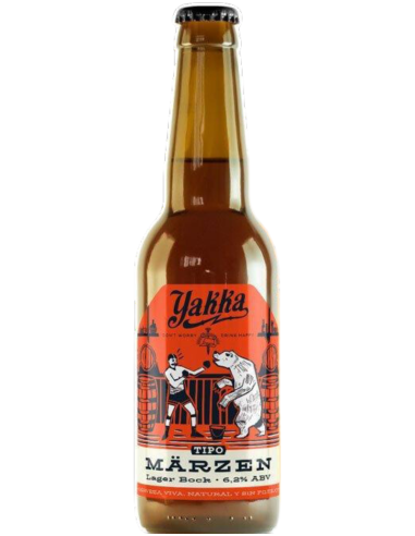 botella 33cl de cerveza de marca YAKKA - TIPO MARZEN, estilo Marzen Lager