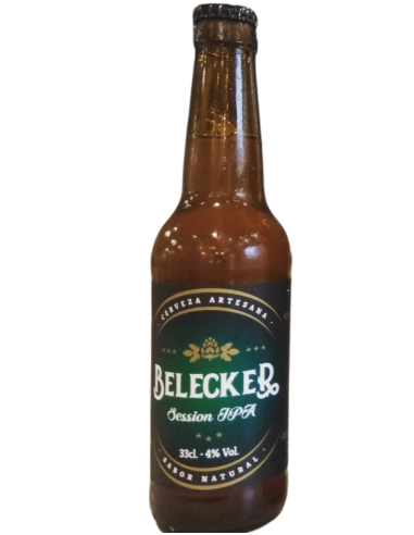 botella 33cl de cerveza de marca BELECKER - SESSION IPA , stilo ipa