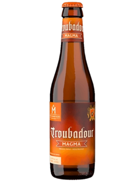 garrafa de 33cl de cerveja da marca TROUBADOUR - MAGMA, estilo IPA