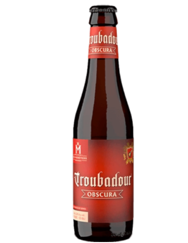 botella 33cl de cerveza de marca TROUBADOUR - OBSCURA, estilo Belgian Strong Dark Ale