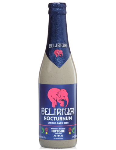 botella 33cl de cerveza de marca DELIRIUM - NOCTURNUM , estilo Belgian Strong Dark Ale