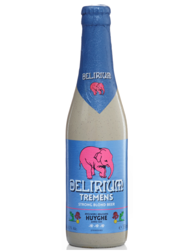 botella 33cl de cerveza de marca DELIRIUM - TREMENS , estilo Belgian Strong Pale Ale