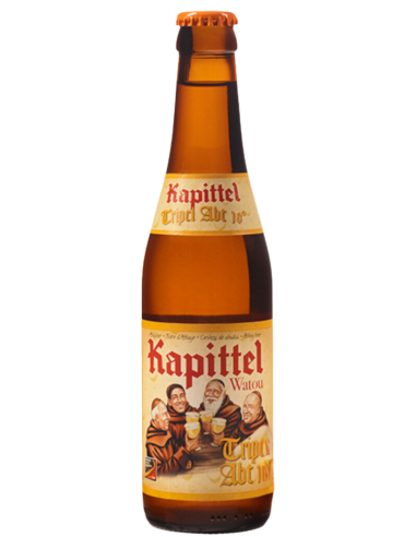 garrafa de 33cl de cerveja da marca KAPITTEL WATOU - TRIPLE ABT 10, estilo Triplo Belga