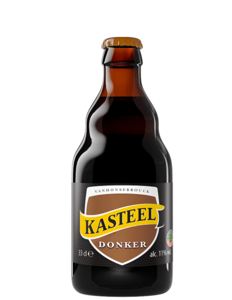 botella 33cl de cerveza de marca KASTEEL - DONKER, estilo Belgian Strong Dark Ale