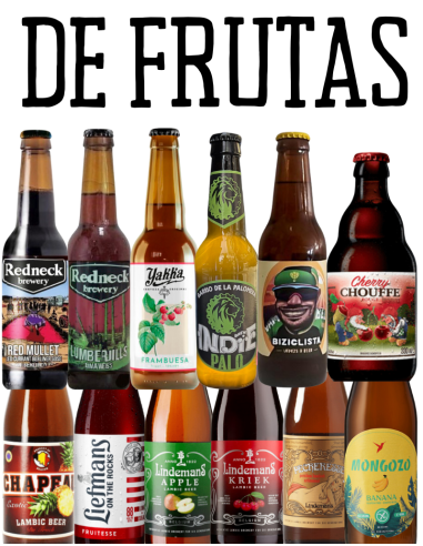 lote 12x33cl de cerveja de frutas