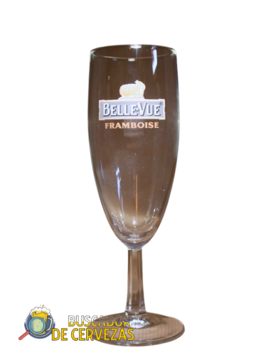 Flute glass 15cl of beer brand BELLE-VUE