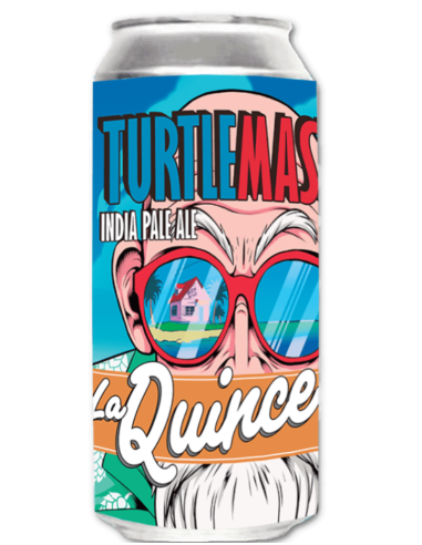 lata 44cl de cerveza de marca LA QUINCE - TURTLE MASTER, estilo American IPA