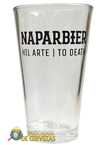 vaso de pinta 33cl de cerveza de marca naparbier