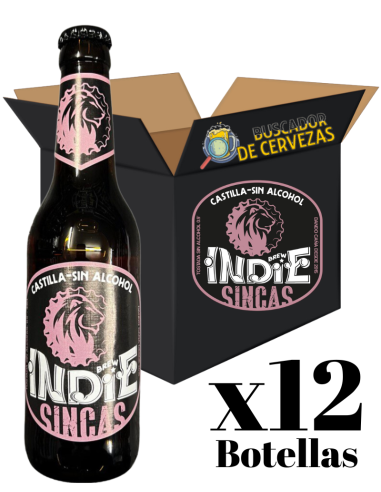 pack 12x33cl de cerveza de marca BREW INDIE - CASTILLA SIN , estilo Tostada Sin Alcohol