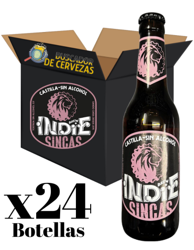 pack 33cl de cerveza de marca BREW INDIE - CASTILLA SIN , estilo Tostada Sin Alcohol