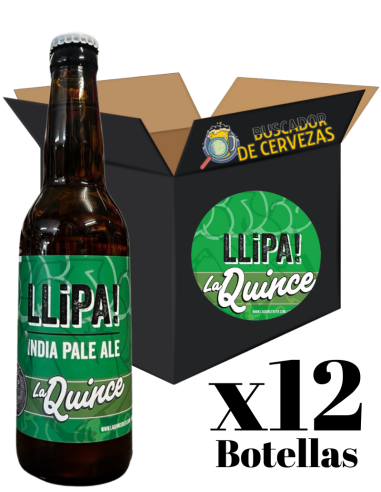 LA QUINCE embalagem de 12x33cl de cerveja com a marca - LLIPA! estilo American IPA