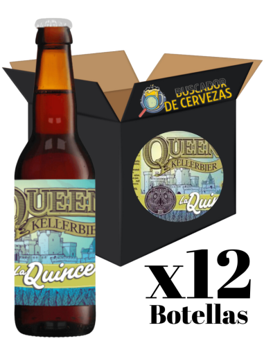 pack 12x33cl de cerveza de marca LA QUINCE - QUEENS , estilo Kellerbier