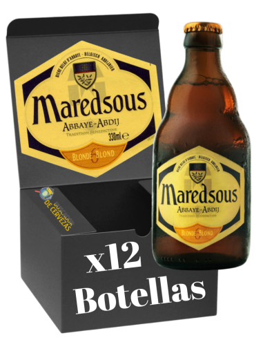 pack 12x33cl de cerveza de marca MAREDSOUS - BLONDE, estilo Belgian Blond