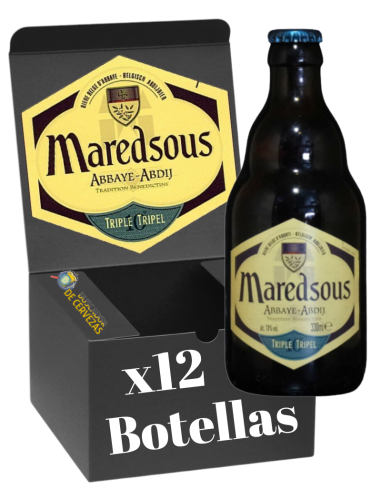 pack 12x33cl of beer branded MAREDSOUS -TRIPLE, Belgian Triple style