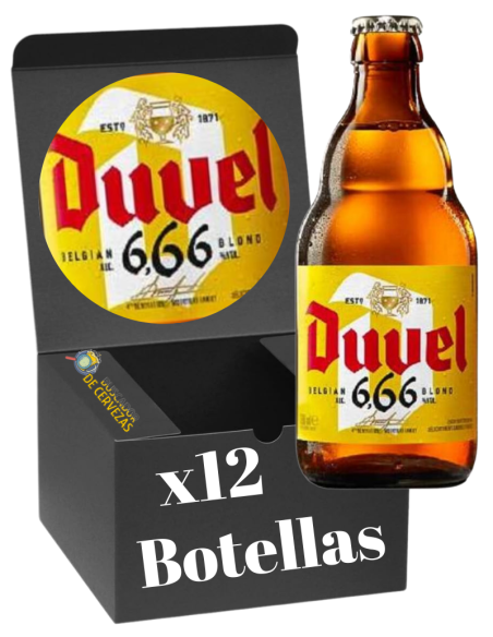 DUVEL embalagem de 12x33cl de cerveja de marca - 6,66, estilo Belgian Blond