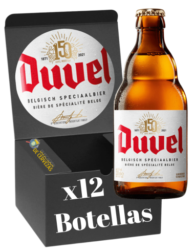 pack 12x33cl of beer brand DUVEL - CLASSIC, Belgian Strong Blond style