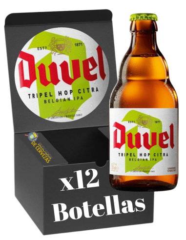 pack 33cl de cerveza de marca DUVEL - TRIPLE HOP CITRA, estilo Belgian IPA